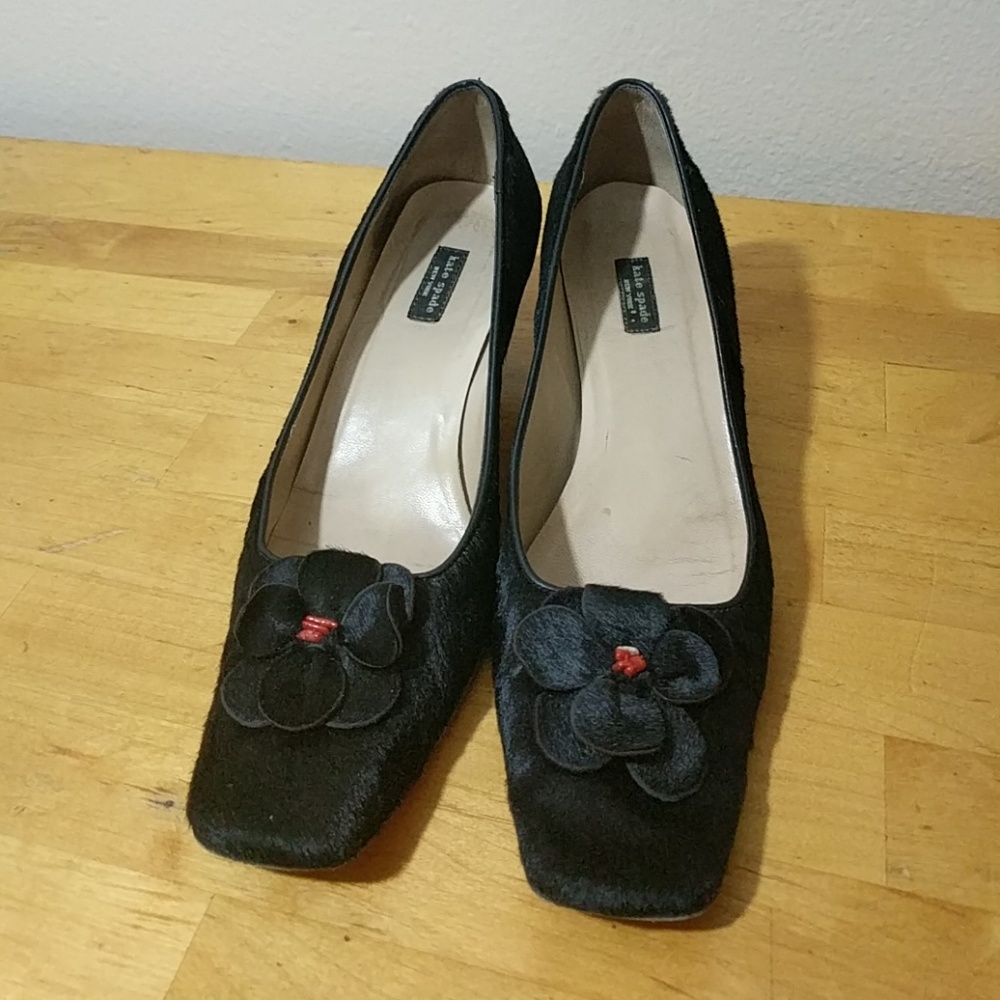Kate Spade New York Pony Hair Heels sz 7.5 B